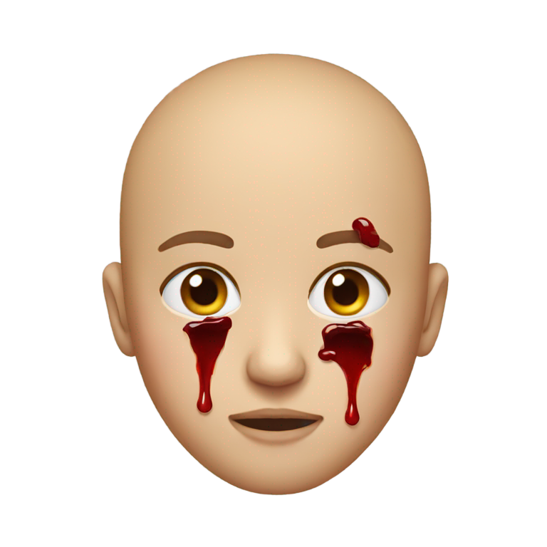 genmoji : Visage couvert de sang