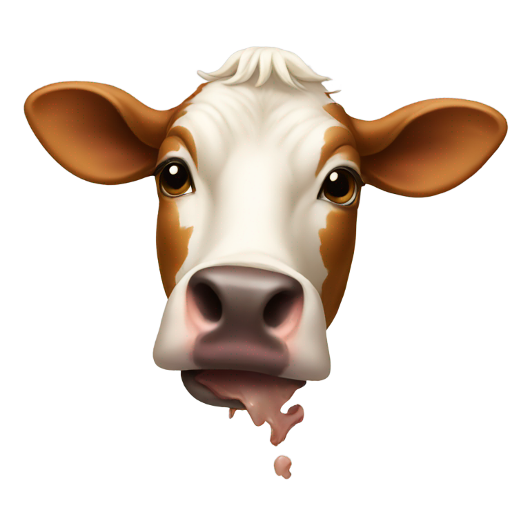 genmoji : Vache mangeant du beurre