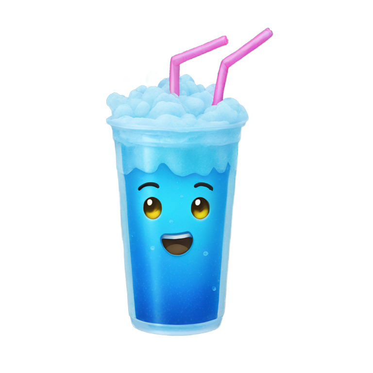 genmoji : Slushy bleu