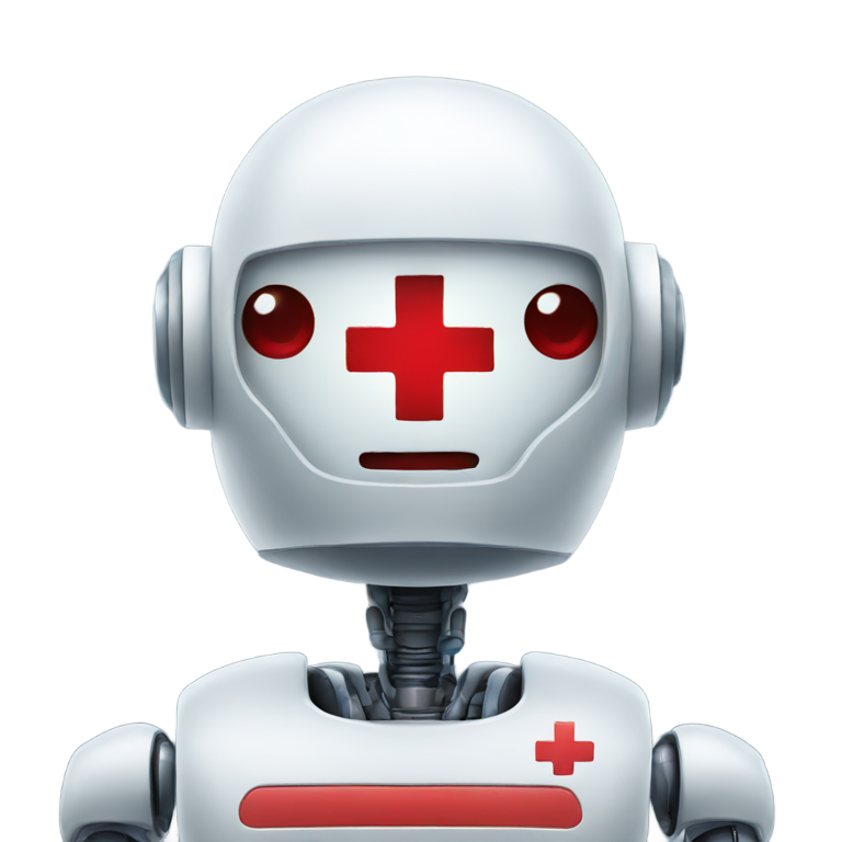 genmoji：带有红色医疗十字的机器人