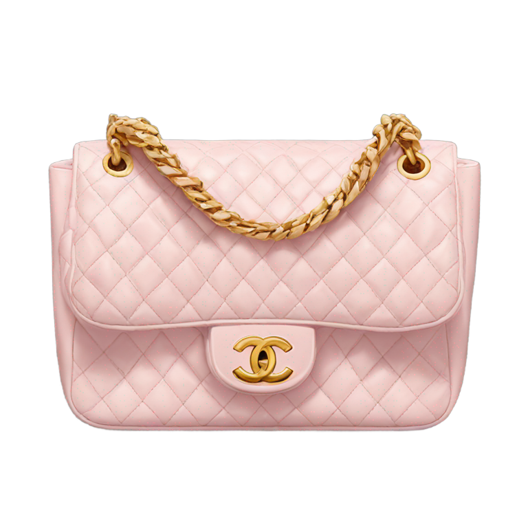 genmoji：Chanel light pink bag
