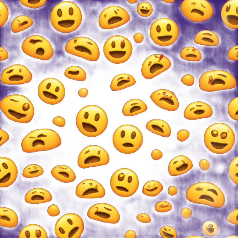 genmoji: Smiley face with blood in eyes and mouth