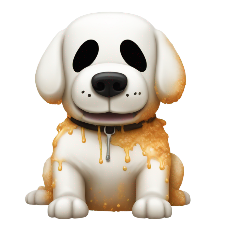 genmoji：Dogmello, the marshmello made of melted dog corpses