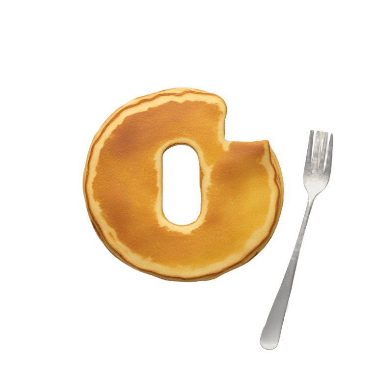 genmoji : Letter p made out of pancakes