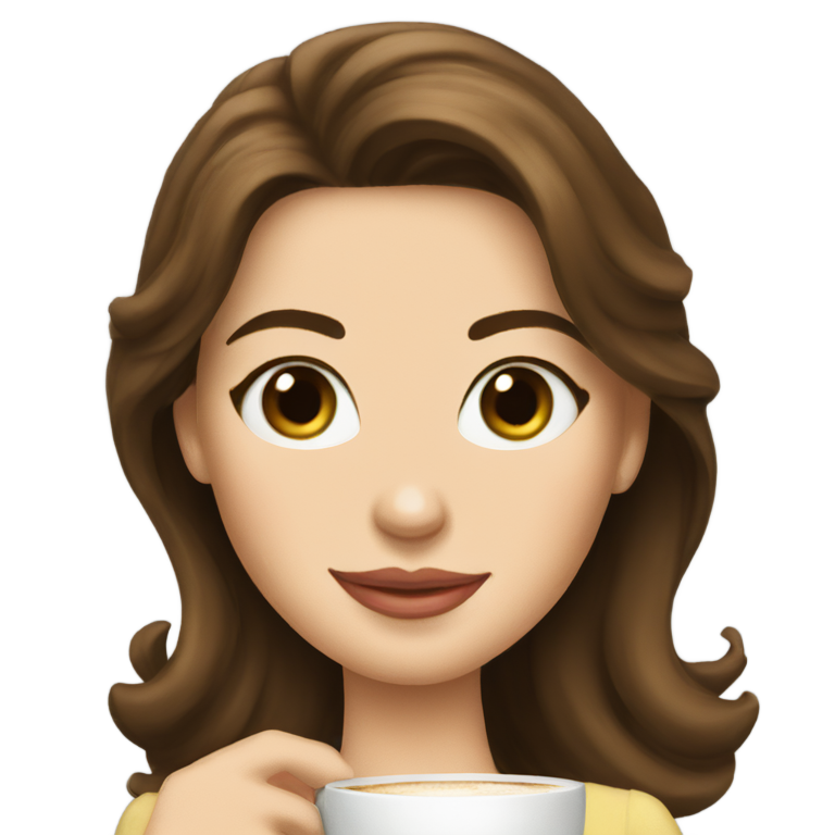 genmoji: Princess Kate drinking coffee