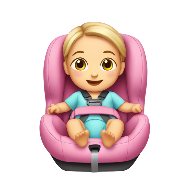 genmoji：可爱的女婴汽车座椅