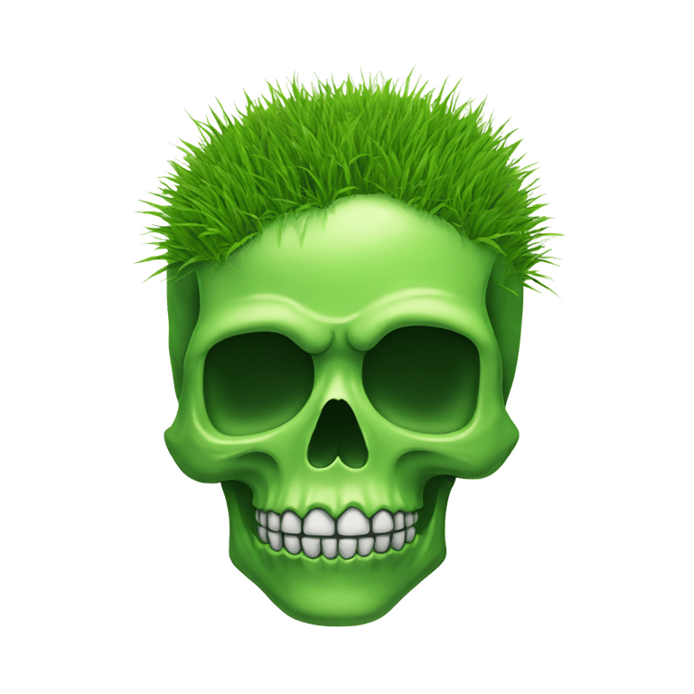 genmoji: The Grass green Skull