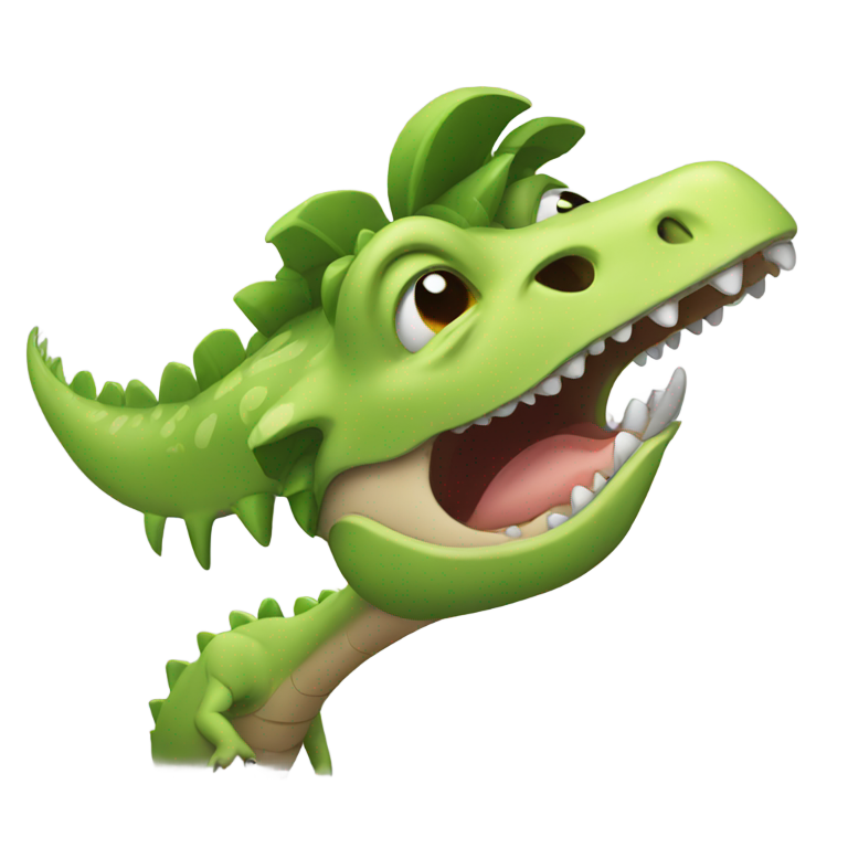 genmoji : Dinosaure qui rit