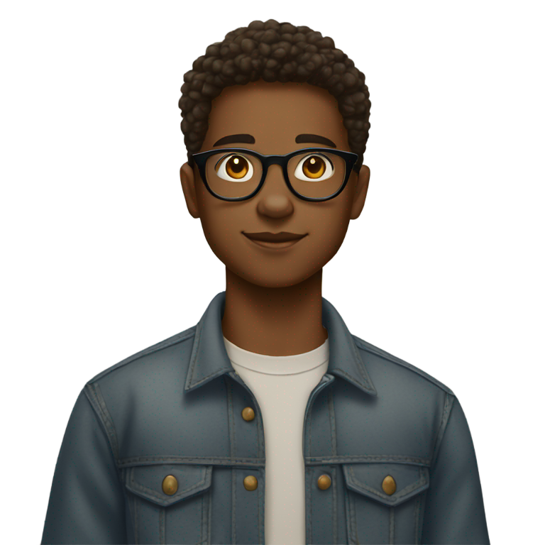 genmoji : Un adolescent de 16 ans, portant des lunettes et mesurant 1,83 m.