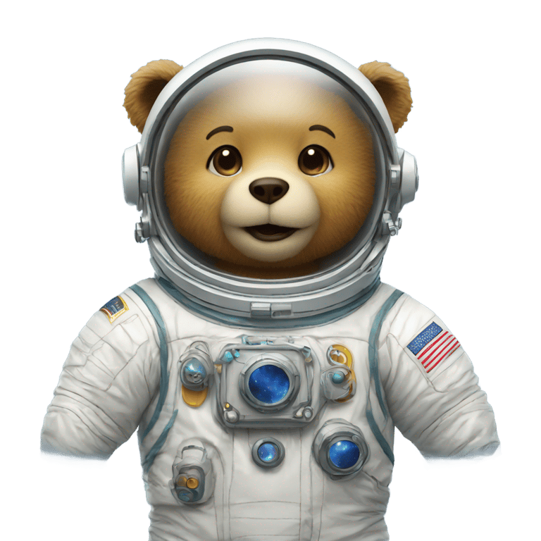 genmoji: eddy bear in space suit