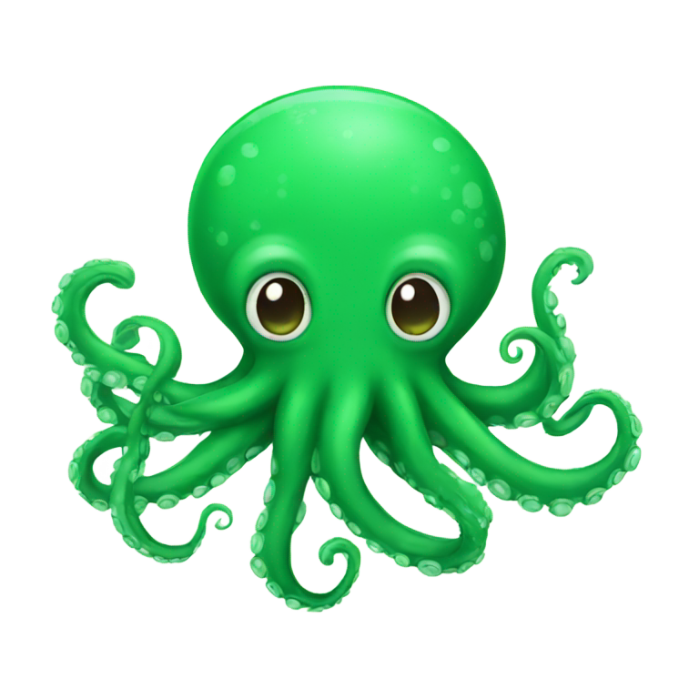 genmoji: Green Octopus