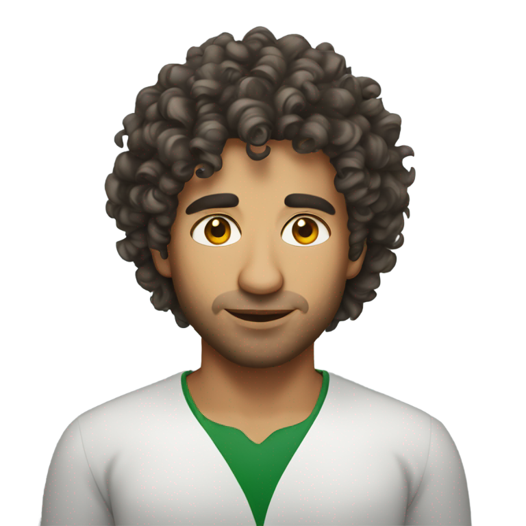 genmoji: dirty curly haired pakistani