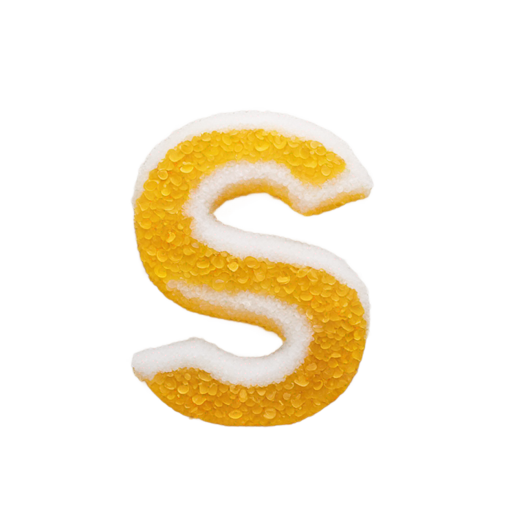 絵文字：塩で作られた「S」の文字
