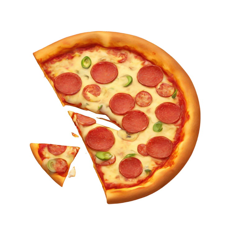 絵文字：ピザがピザを食べる