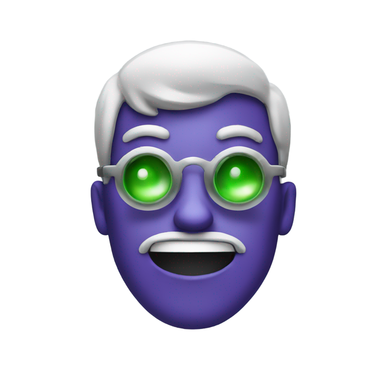 genmoji：翻白眼表情符号在吸电子烟