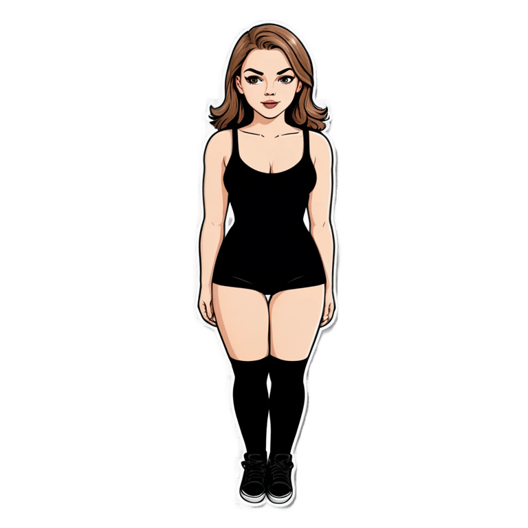 genmoji：一个白人女孩展示她的猫咪