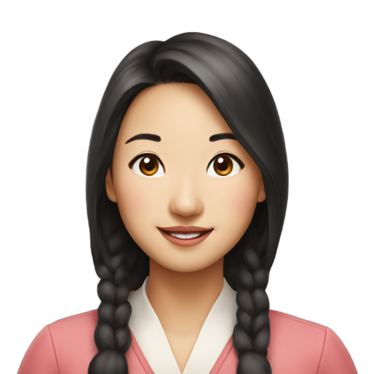 絵文字：最も美しいアジアの女性マウス