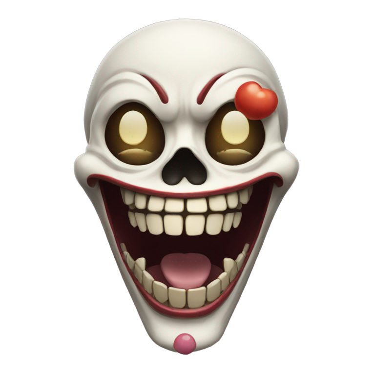genmoji：看起来像小丑在笑的骷髅