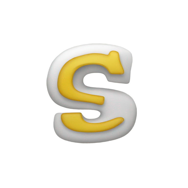 絵文字：White and yellow letter "S"