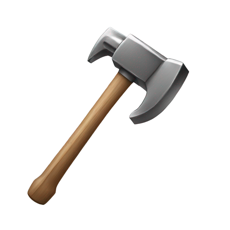 genmoji : marteau avec un sourire