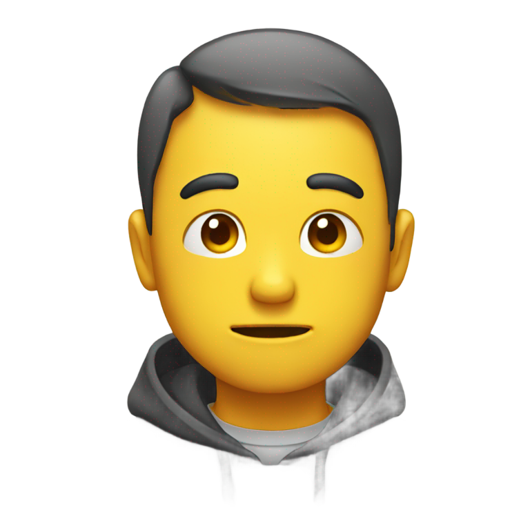 絵文字：落ち込んだ笑顔の絵文字