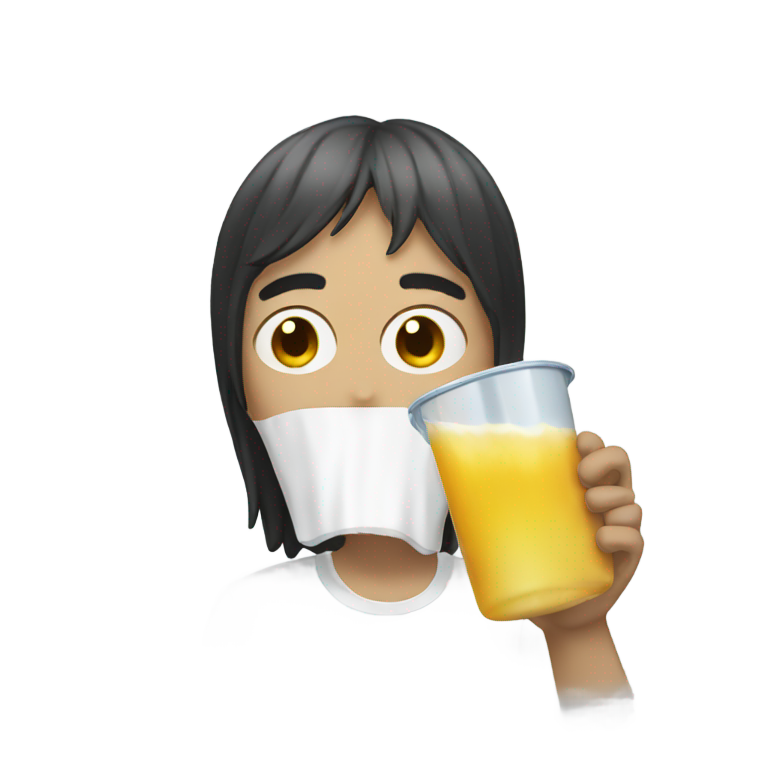 絵文字：漂白剤を飲む人