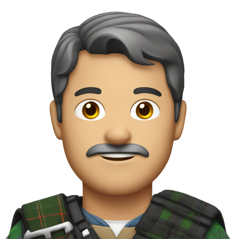 genmoji：穿着苏格兰短裙的男人