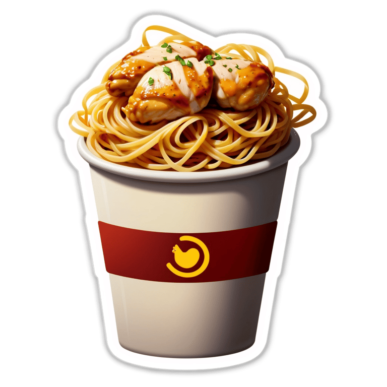 genmoji：鸡肉意大利面，逼真版