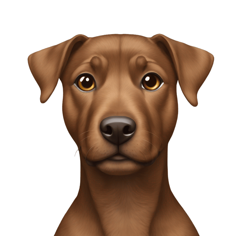絵文字：brown patterdale terrier with a white stripe on the chest