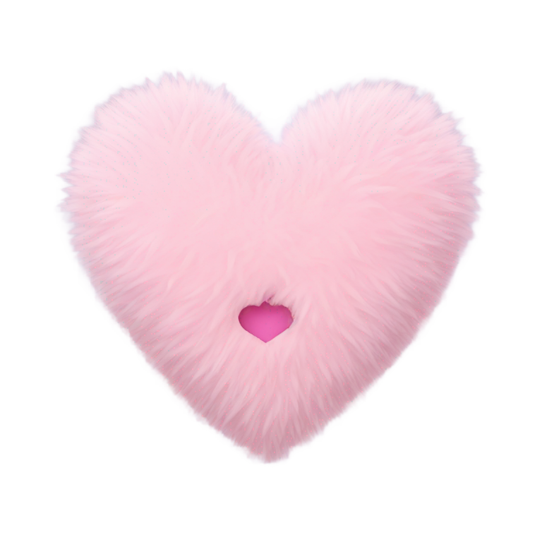 genmoji: light pink heart fluffy emoji