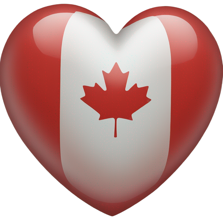 genmoji: canadian flag heart
