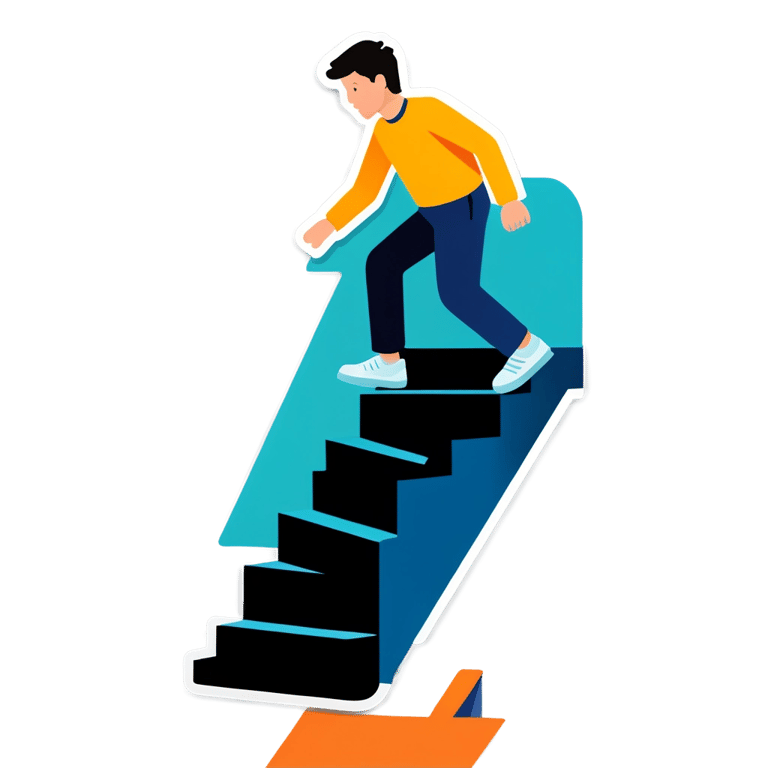 genmoji : Personne tombant dans les escaliers