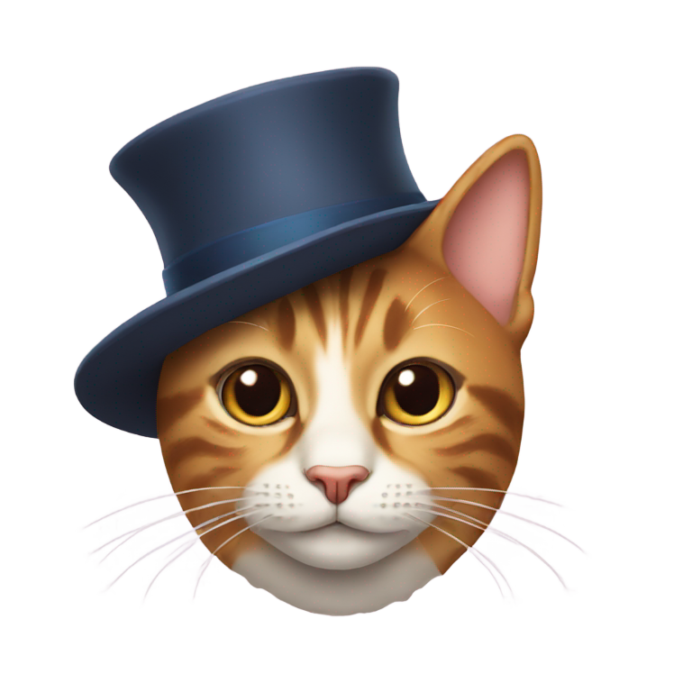 genmoji：戴帽子的猫