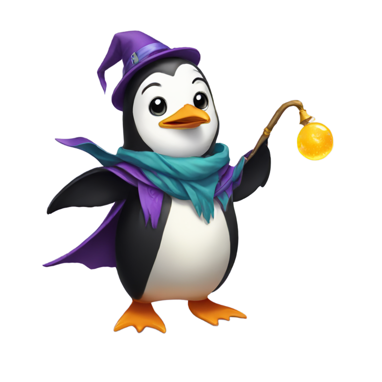 genmoji: Penguin Wizard
