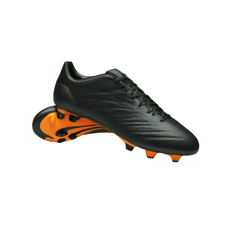 genmoji : Vue latérale de crampon de football noir
