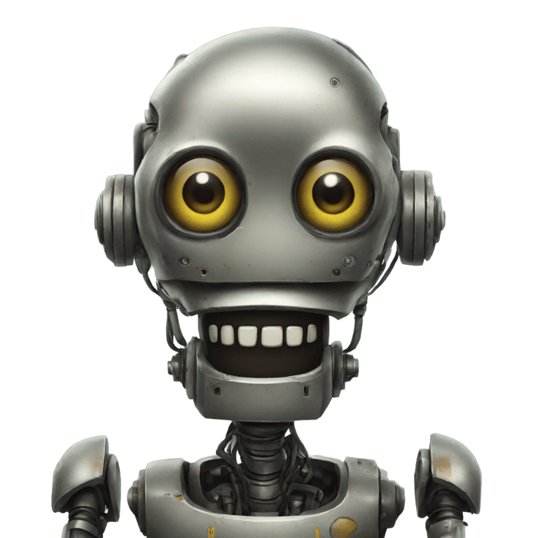genmoji : Old robot creepy