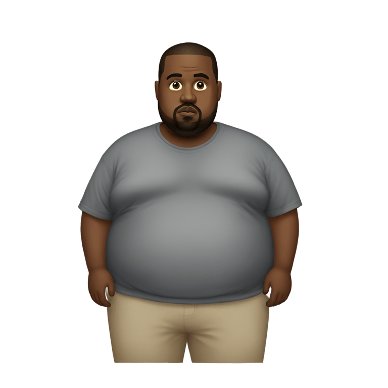 genmoji：坎耶·韦斯特肥胖