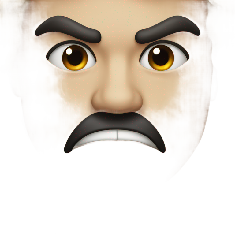 genmoji：黑色愤怒鼻子