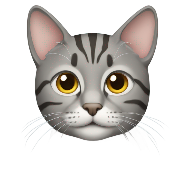 genmoji: Gray tabby cat