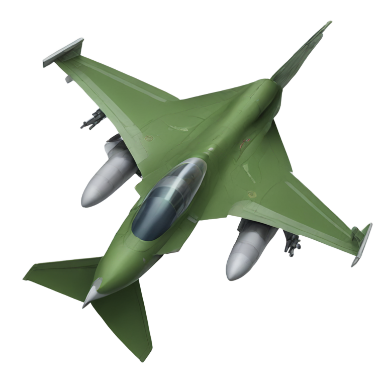 genmoji：Fighter jet with an alligators head