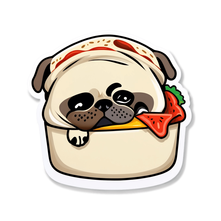 genmoji : Pug au burrito