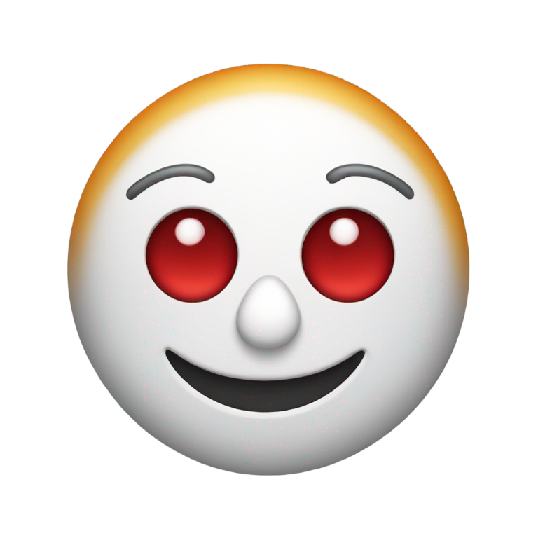 genmoji：iPhone风格的emoji，红眼半闭，眼皮下垂，懒洋洋地笑着，看起来超级放松和恍惚。