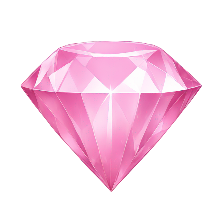 genmoji: light pink sparkly diamond