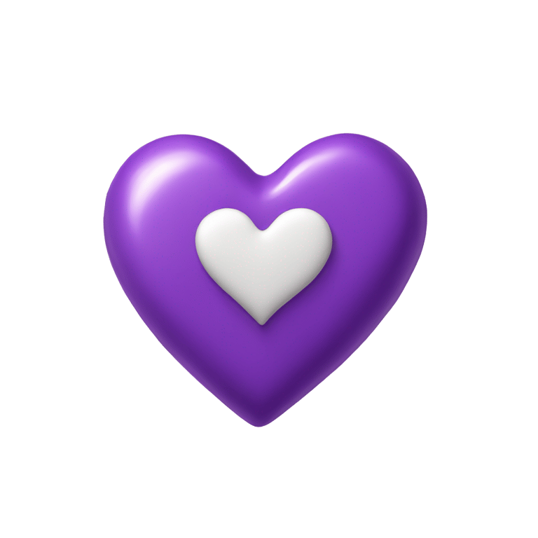 絵文字：A purple heart-shaped sugar candy
