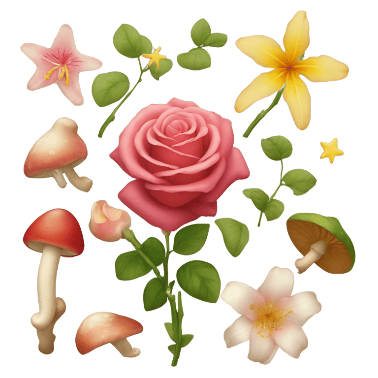 prompt: 🌹🍄🌻🌌