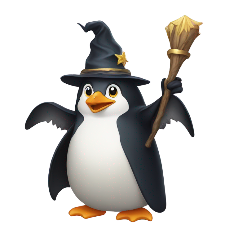 genmoji: Penguin Wizard