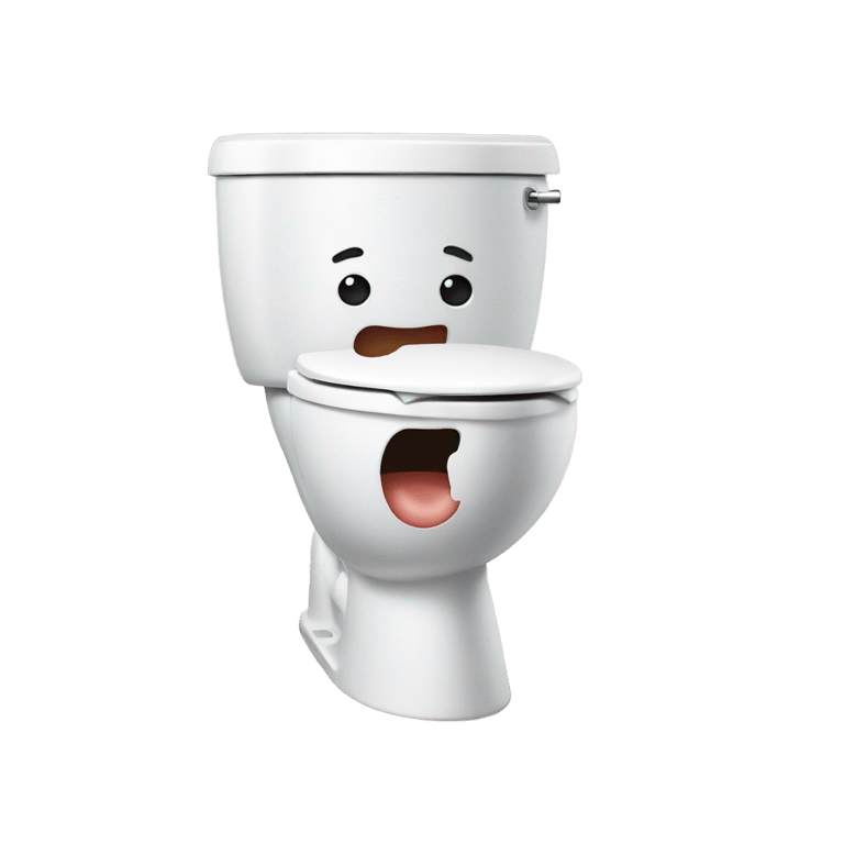 genmoji：卫生间里冒出一个头的马桶