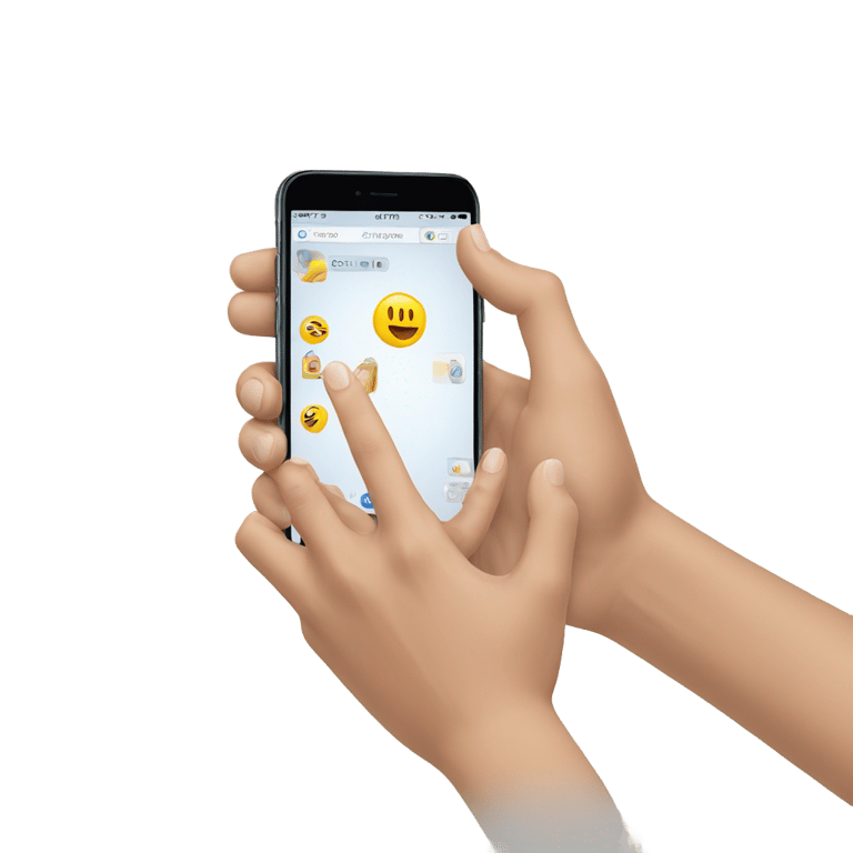 genmoji：一只手准备拿手机
