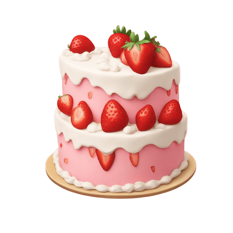 絵文字：Strawberry cake