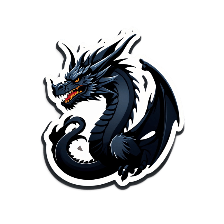 genmoji : Icône de dragon noir